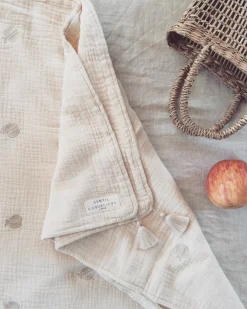 Apple Embroidered Baby Blanket