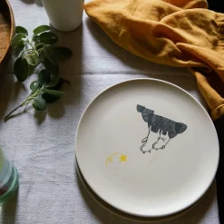 Bamboo Plate | Bears Wishing on a Star