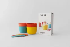 Bamboo Retro Ice Cream Set | Coral, Lagoon, Lemon, Tomato