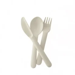 Bamboo Trio Cutlery Set (fork, spoon, knife) | White