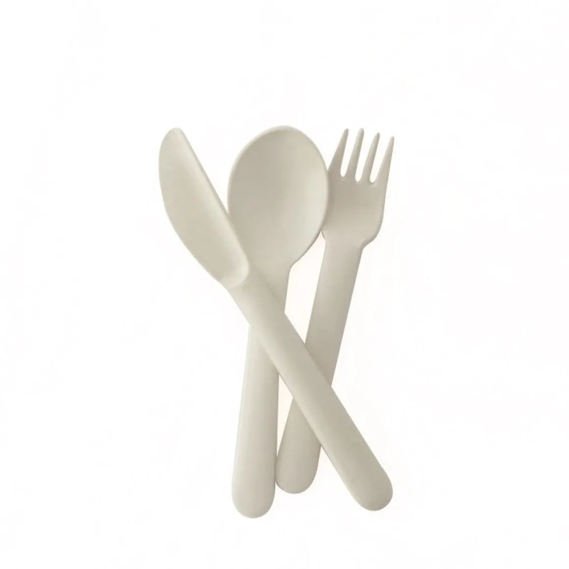Bamboo Trio Cutlery Set (fork, spoon, knife) | White