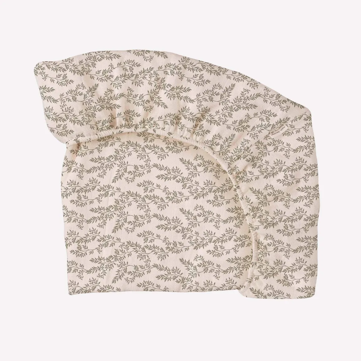 Bay Leaves Print Muslin Fitted Sheet