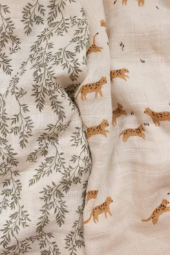 Bay Leaves Print Muslin Swaddle Blanket