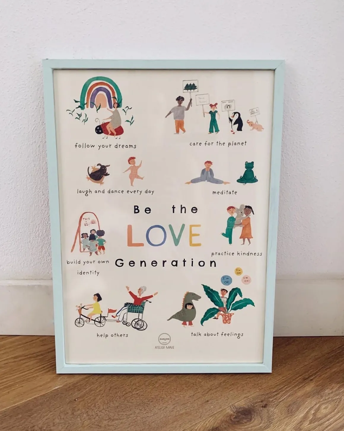 “Be the Love Generation” Poster by Garcon Milano