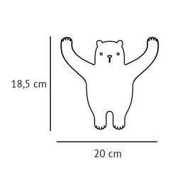 Bear Wall Hook in Beige by Tresxics