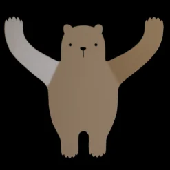Bear Wall Hook in Brown by Tresxics