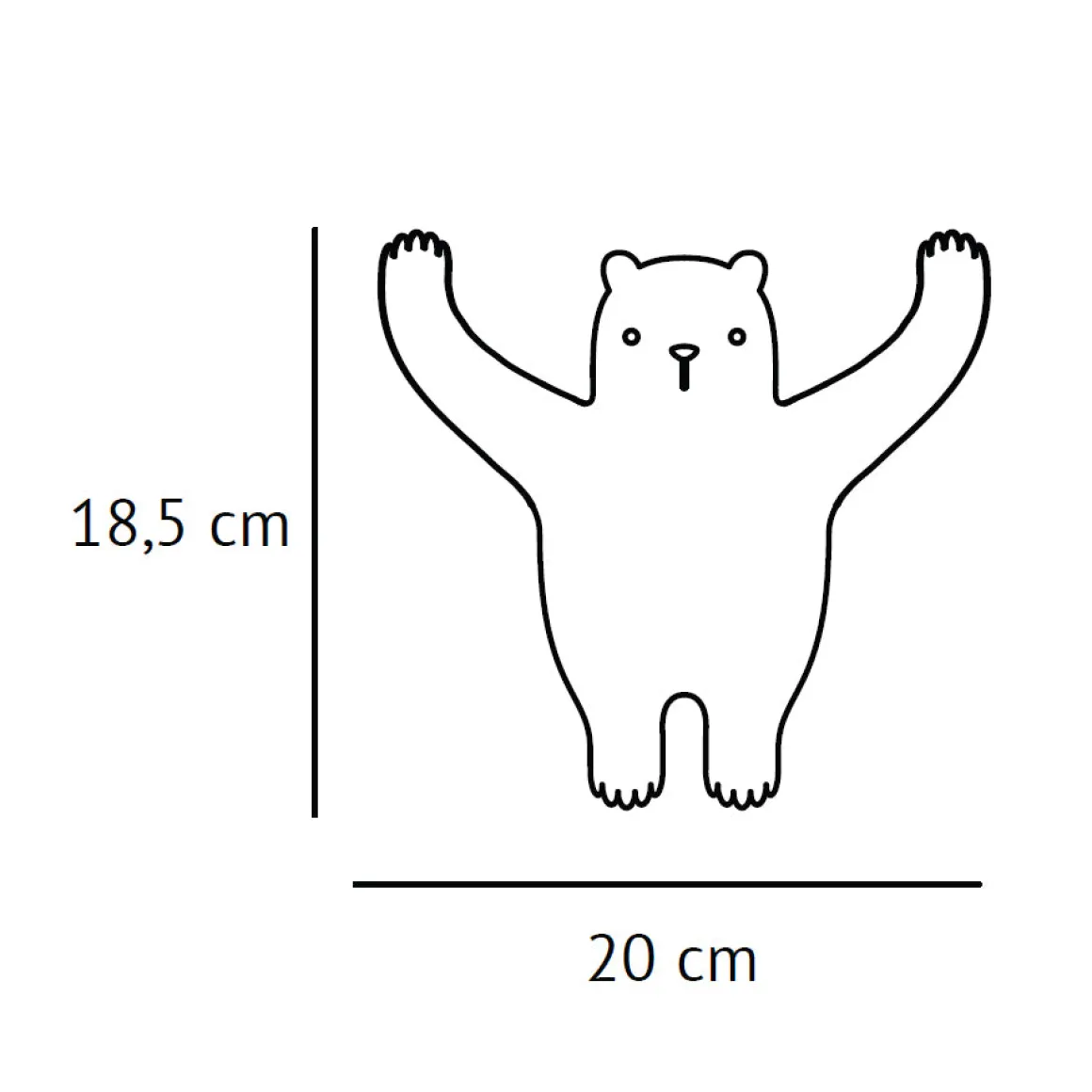 Bear Wall Hook in Brown by Tresxics