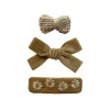 Beige Hair Clip Set
