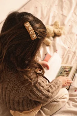 Beige Hair Clip Set