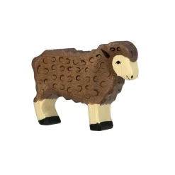 Black Standing Sheep Wooden Figure