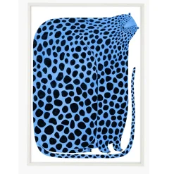 Blue Leopard Poster by Mia Nilsson