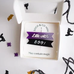 Boo / Little Witch Acrylic Hair Clip Set