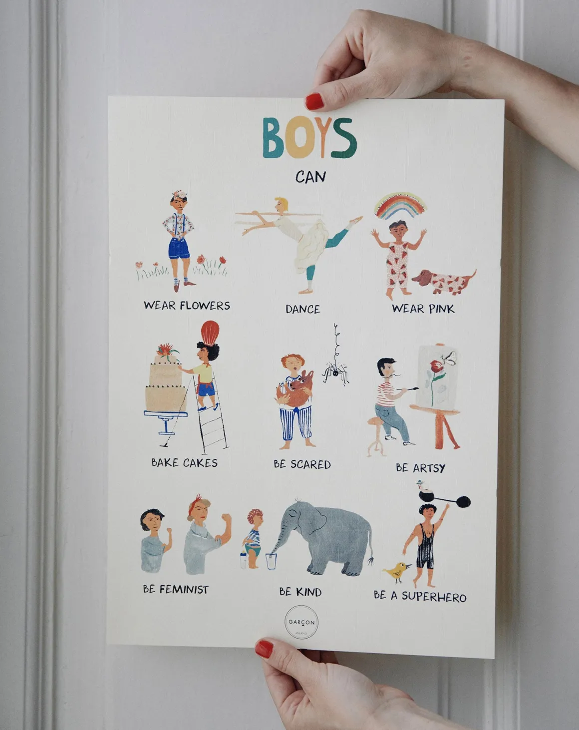 ‘Boys Can’ Poster by Garcon Milano