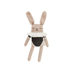 Bunny Knitted Soft Toy in Black Bodysuit