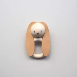 Bunny Wood & Leather Teether