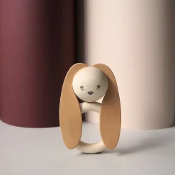 Bunny Wood & Leather Teether