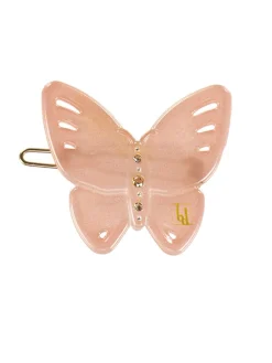 Butterfly Hair Clip in Pink by Bon Dep