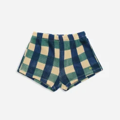 Checkered Organic Cotton Shorts