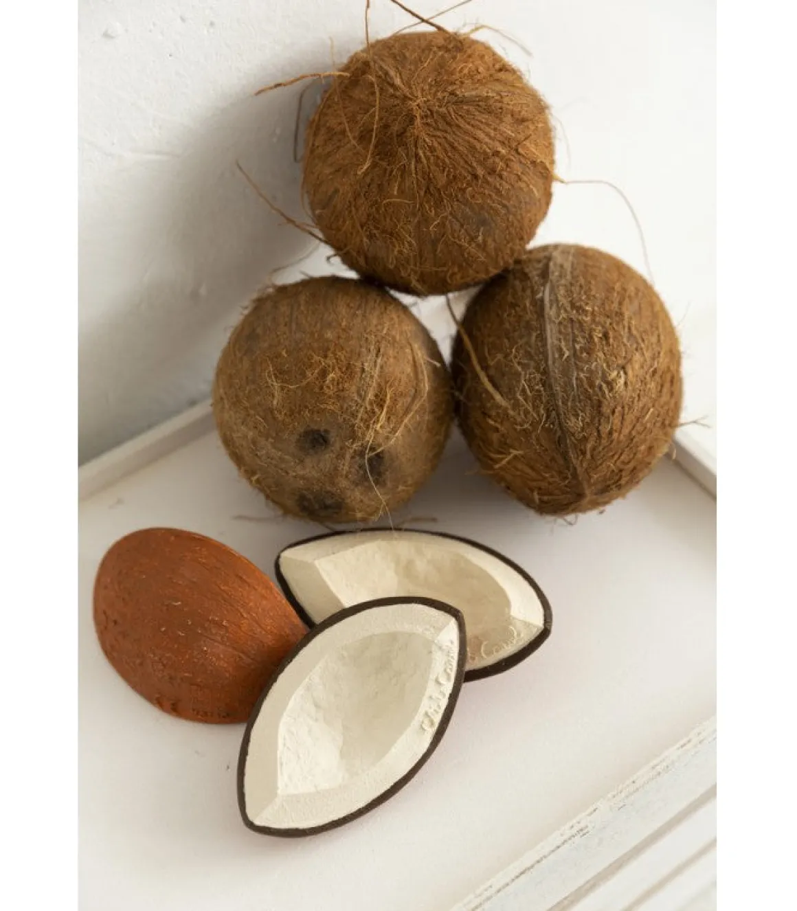 Coco the Coconut 100% Natural Rubber Teether by Oli & Carol
