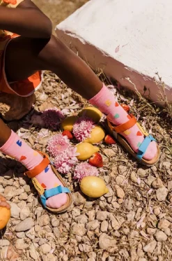 Colour Block Straps Sandals