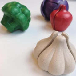 5 Colour Wooden Veggie Set