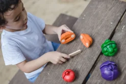 5 Colour Wooden Veggie Set