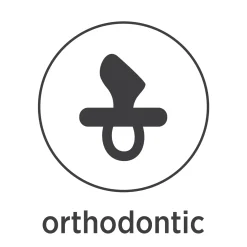 Colourful Pacifier 3-36 mth - Orthodontic in Gorgeous Grey