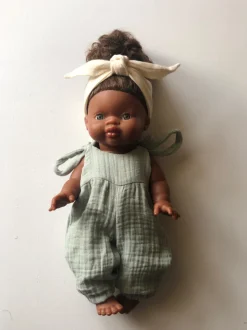 Cotton Gauze Bodysuit for Minikane x Gordis 34cm Dolls | Light Green