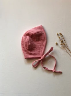 Cotton Gauze Round Bonnet for Minikane x Gordis 34cm Dolls | Bubblegum