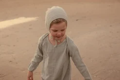 Cotton Muslin Baby Bonnet | Blush