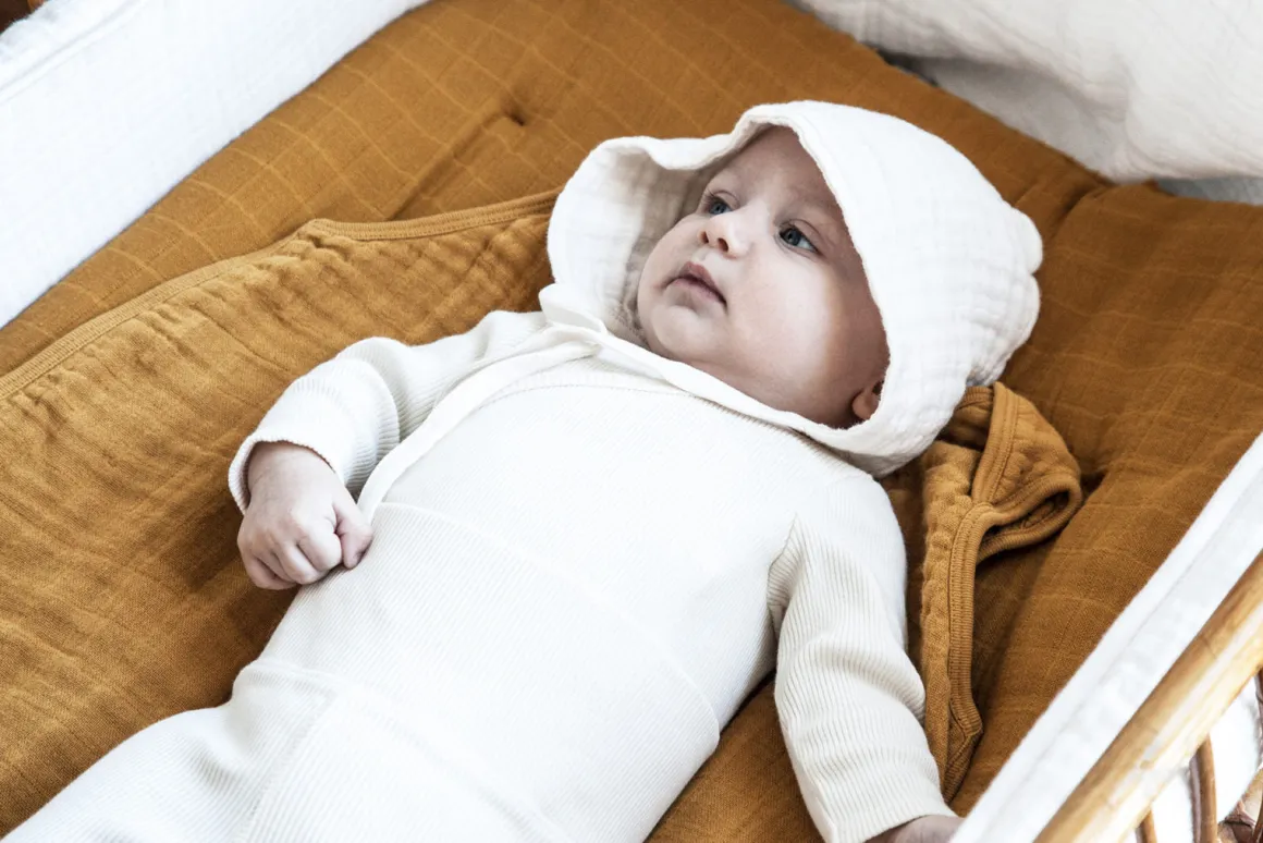 Cotton Muslin Baby Bonnet | Blush