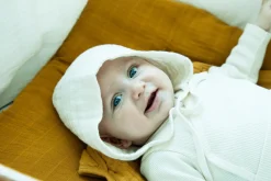 Cotton Muslin Baby Bonnet | Blush