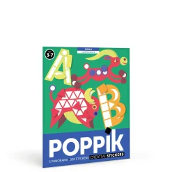 Creative Activity Sticker Set - ABC Letters with 520 Repositionable Stickers by Poppik
