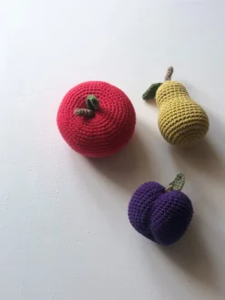 Crochet Fruit Rattle | Apple