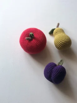 Crochet Fruit Rattle | Plum