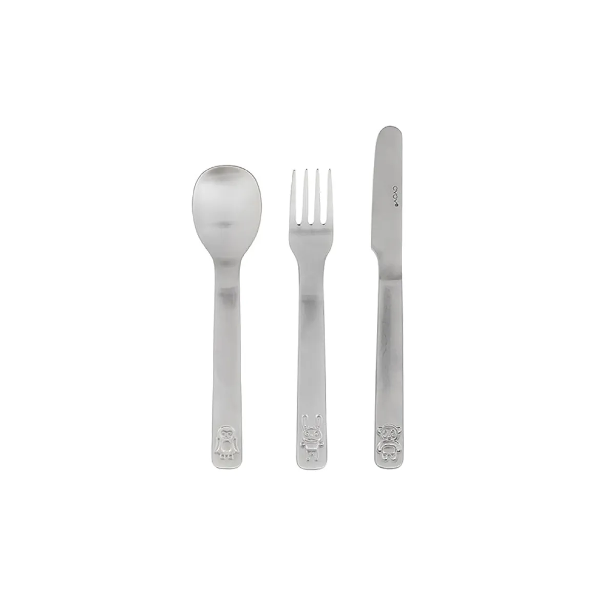 Cutlery Set We Love Animals - Brushed Steel
