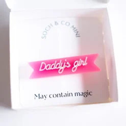 Daddy's Girl Acrylic Hair Clip | Pop Pink
