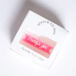 Daddy's Girl Acrylic Hair Clip | Pop Pink