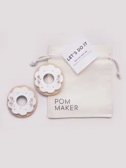 Donut Pom Maker (Medium Size) in Vanilla by Pom Maker