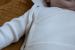 Double Ribbed Cotton Bodysuit | Almond