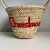 Embroidered 'Christmas' Mini Basket