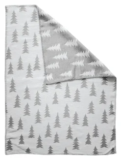 Fine Little Day Gran Woven Child Blanket | Grey/White with White Trim
