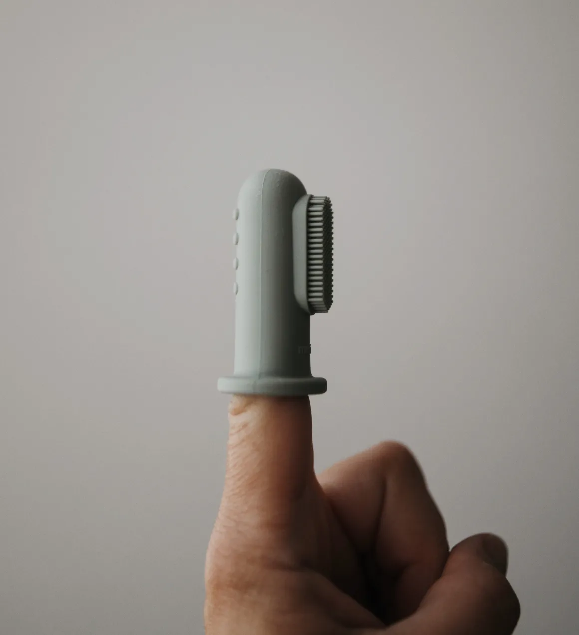 Finger Toothbrush | Cambridge Blue/Shifting Sand