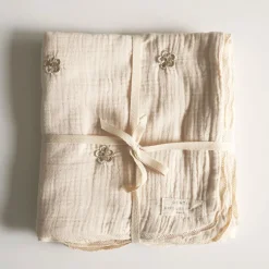 Flowers Embroidered Blanket