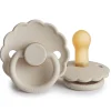 FRIGG Daisy Natural Rubber Pacifier Size 1 | 0-6 Months | 1PC - Sandstone