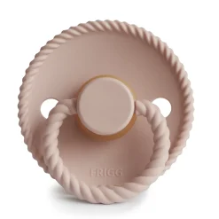 FRIGG Rope Natural Rubber Pacifier Size 1 | 0-6 Months | 1PC - Blush