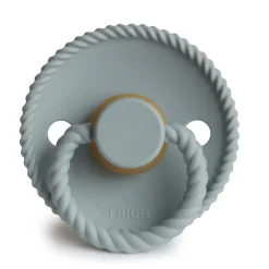 FRIGG Rope Natural Rubber Pacifier Size 1 | 0-6 Months | 1PC - French Grey