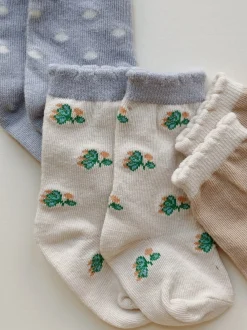Frill Flower Socks Pack of 3 | Tuti