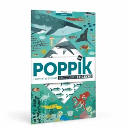 Giant Activity Sticker Poster - Oceans with 59 Repositionable Stickers by Poppik