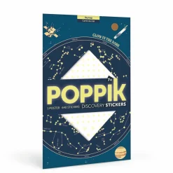 Giant Activity Sticker Poster - Sky Map Glow in the Dark with 640 Repositionable Stickers by Poppik